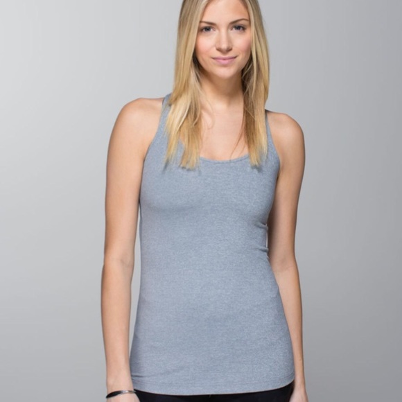 lululemon athletica Tops - Lululemon Cool Racerback Heathered Grey